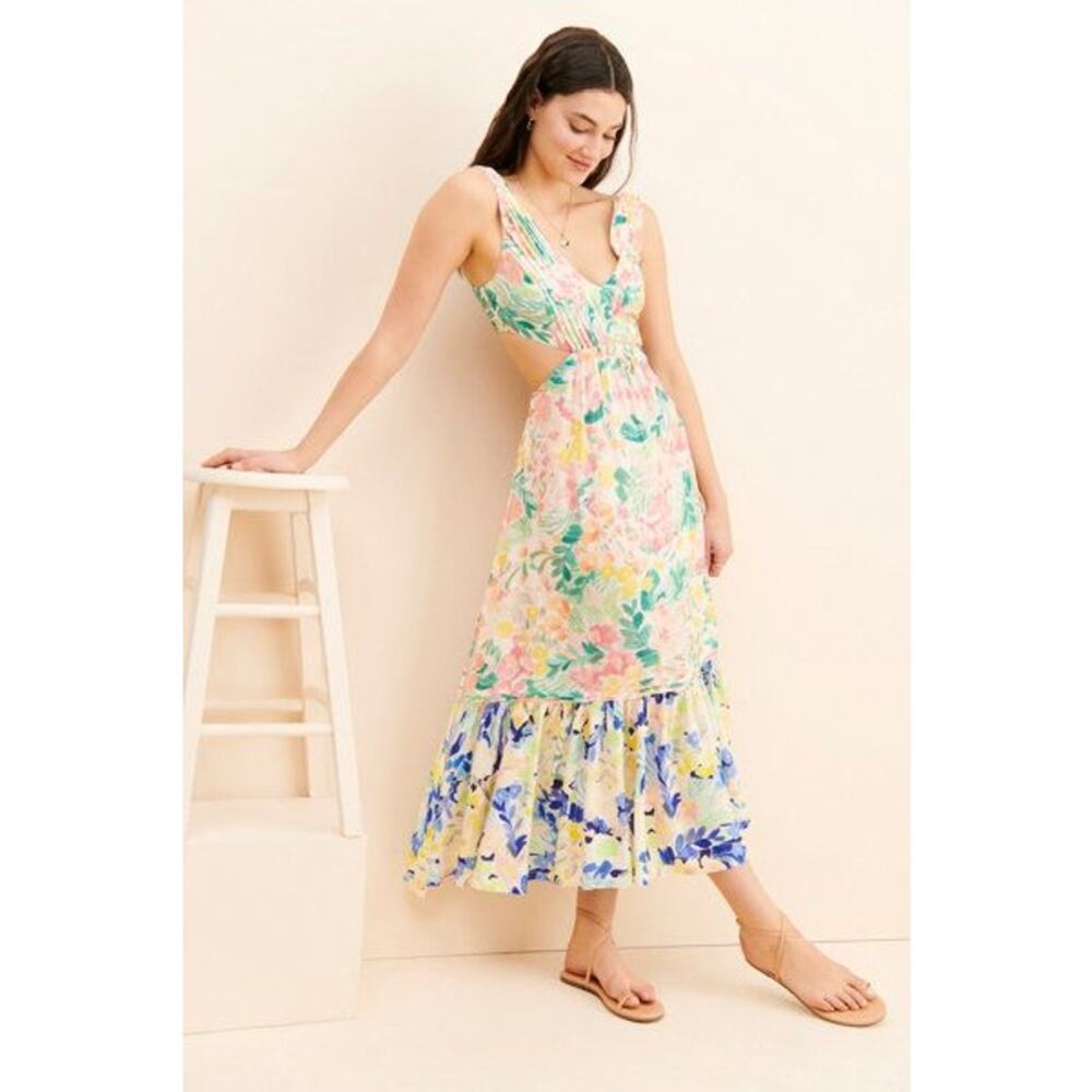 NWT Anthropologie Women's Tahiti Midi Dress Size Small